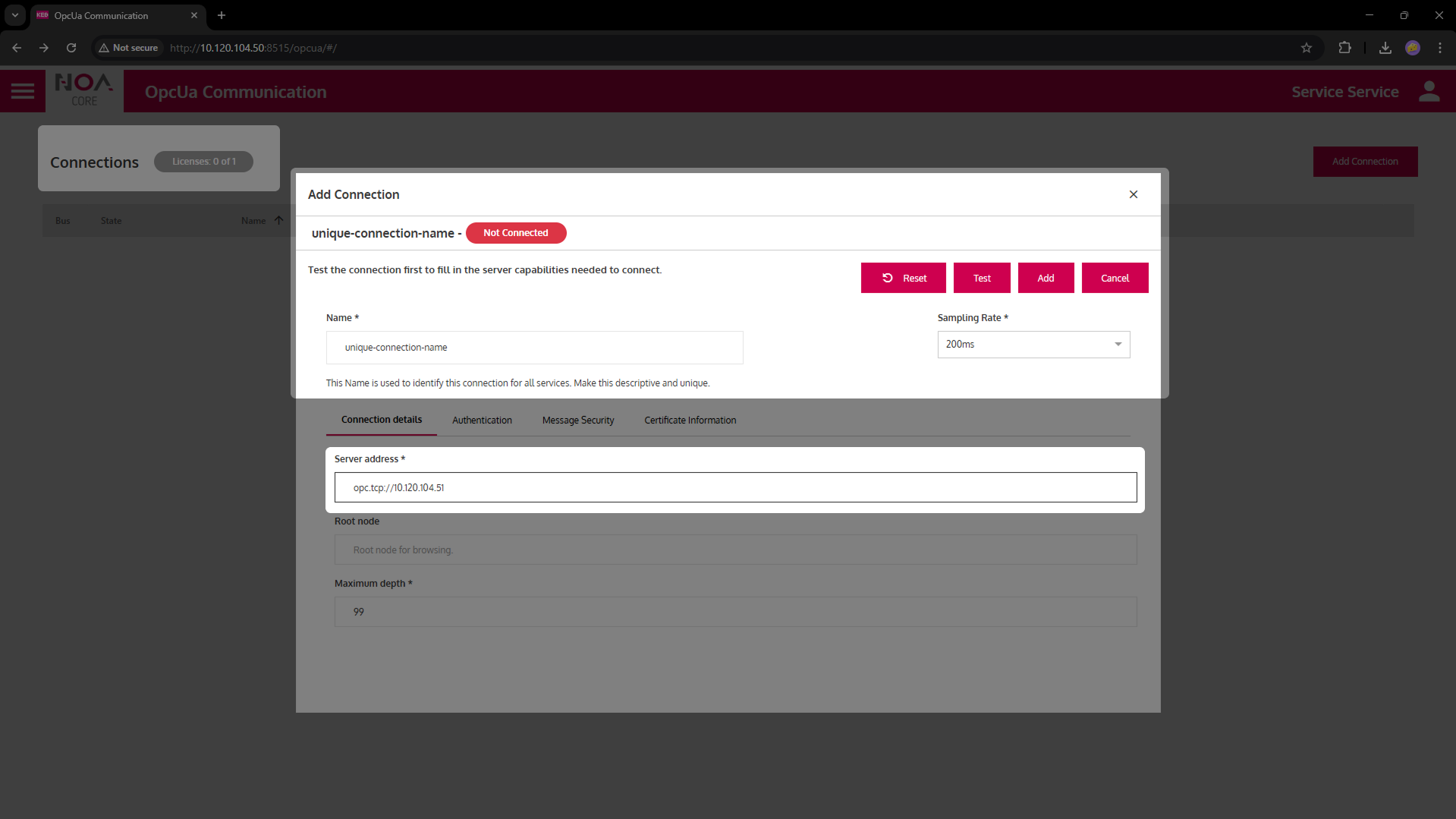 config connection